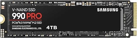 SAMSUNG 990 PRO SSD 4TB PCIe 4.0 M.2 2280 Disco duro interno de estado sólido, velocidades de lectura secuenciales de hasta 7,450 MB/s para estaciones de trabajo de alta gama, computación y juegos - Slide 0